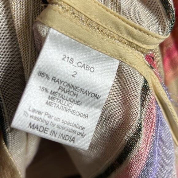 DES DEMOISELLES CABO STRIPED GAUZE TOP SIZE 2 - Picture 7 of 8